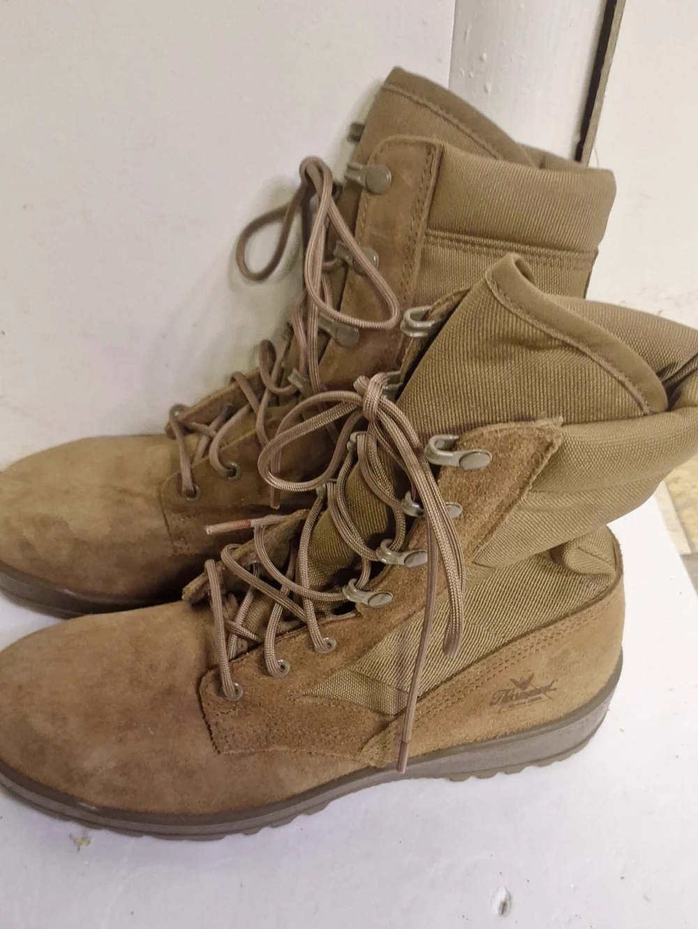 Thorogood VIbram Compliant Work Steel Toe Military  Leather   Boots Size 9W